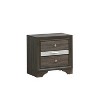 HomeStock Grey Nightstand with 26x26x17 Dimensions, Modern Bedside Table with Smooth Finish, No Assembly and Storage Space - 2 of 4