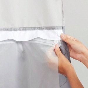 It's A Snap! Plastic PEVA Shower Curtain Liner, 70x 54, Water - Repellent, Easy Install, Frost - 1 of 4