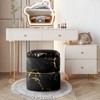 NicBex Set of 2 Round Storage Ottoman,Vanity Stool with Removable Lid,Foot Rest Ottoman with Storage for Living Room,Bedroom,Office - 2 of 4