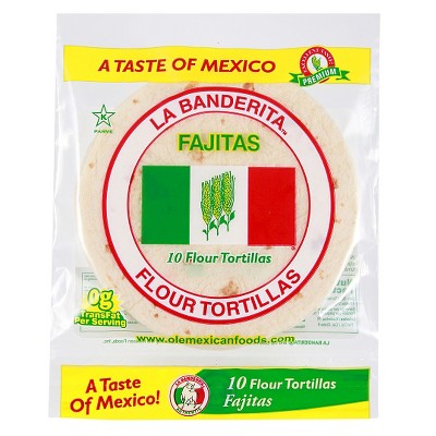 La Banderita Fajita Size Flour Tortillas - 11.49oz/10ct