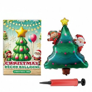 AEELLEEA Christmas Balloons Balloon Standing Santa Claus Reindeer Christmas Tree Event Atmosphere Decoration - 1 of 4