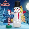 Costway 6 Ft Inflatable Snowman & Penguin Guidepost Christmas ...