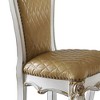 Kumasinova Butterscotch&Antique Pearl Bar Stools Set of 2,Counter Stools with Queen Anne Legs,Counter Height Bar Stools for Dining&Kitchen,Brown+White - 3 of 4