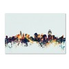 Trademark Fine Art -Michael Tompsett 'Cincinnati Ohio Skyline Blue' Canvas Art - 2 of 3