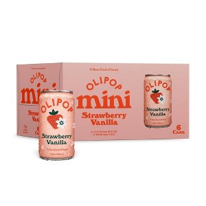 OLIPOP Mini's Strawberry Vanilla Soda - 6pk/7.5 fl oz Cans - 1 of 4