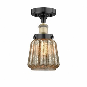 Chatham - 1 Light Semi-Flush Mount In Industrial Style-8.25 Inches Tall and 6.5 Inches Wide - 1 of 1