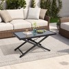 Crestlive Products Patio Coffee Table Height Adjustable - Outdoor Coffee Side Table with Waterproof, Rust-Proof, Patio Tables Rectangle Coffee Tables - 4 of 4