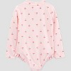 Carter's Just One You&#174 Toddler Girls' Long Sleeve Cherry Striped Rash Guard One Piece Swimsuit - Pink - 3 of 4
