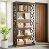 MAYEERTY 6-Tier Bookshelf, 70.87" Etagere Metal and Wooden Bookcase for Home Office - 3 of 4