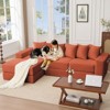 TiramisuBest 10 in 1 Convertible Sectional Sofa L Shape Corduroy Floor Sleeper Side Pocket 6 Pillows Modular DIY Small Space - 3 of 4
