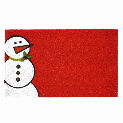 Calloway Mills Red Winter Snowman Doormat (Multi 24 In. x 36 In. x 0.60 In.)