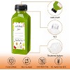 10Pcs 12oz Juice Bottles with Caps，Clear Reusable Water Bottle, Used for Juicing Bottles with 10Pcs Labels & Bottle Brush - 3 of 4