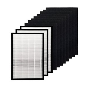 Nispira FLT5600 Filter N Replacement for GermGuardian AC5600WDLX AC5600W AC5600WFL Air Purifier FLT56CB4 (3) True HEPA + (6) Carbon Pre Filter Set. - 1 of 4