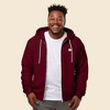 Dalix Cappuccino Embroidered Zip Hoodie Fleece Long Sleeve Pocket Warm Soft Mens - 3 of 4