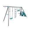 RUVALINO Playground Swings for Outdoor Swing Set, Children Outdoor Playset Place, Suitable for Garden, Courtyard, Green,150.79”*53.55”*70.87" - 4 of 4