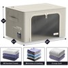 Sorbus 4 Pack Jumbo Foldable Storage Box - Metal Frame, Oxford Fabric with Clear Window & Handles - for Bedding Linen, Clothing & More - 4 of 4