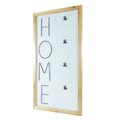 VIP Wood 31.5 in. White Home Sign with Clips