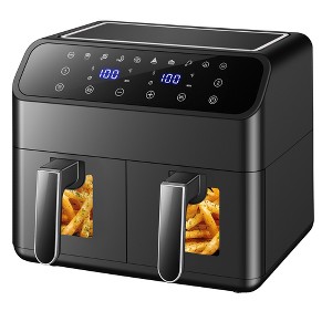 SUGIFT 8-Qt 2 Basket Digital Air Fryer with 8 Functions - 1 of 4