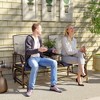 Outsunny 2-Person Outdoor Glider Bench w/ Center Table, Steel Frame for Backyard Garden Porch - 2 of 4