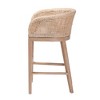 bali & pari Papua Rattan and Mahogany Wood Counter Height Barstool Antique White Wash/Light Brown: 30 Day Limited Warranty, Spot Clean - 4 of 4