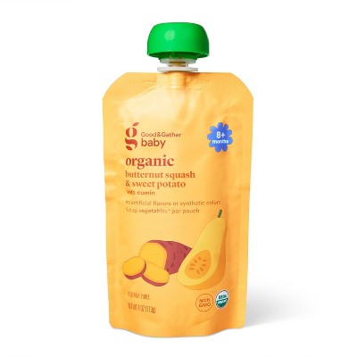 Butternut Squash Sweet Potato Cumin Pouch - Carrot Orange - 4oz - Good & Gather™