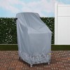 Vera Bradley Water-Resistant Stackable Patio Chair 1pc Furniture Cover Gray - 2 of 4