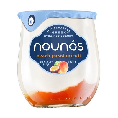 Nounos Peach Passion Fruit Greek Lowfat Yogurt - 5.3oz