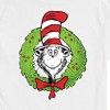 Men's The Cat in the Hat Cat Wreath Short Sleeve Graphic T-Shirt - White - LG Big and Tall - 2 of 4