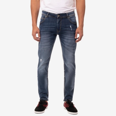 Raw X Rawx Men's Contrast Neon Stitch Flex Jeans(big And Tall) In Dark Blue  Size 52x32 : Target