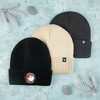 Canada Weather Gear Boys 3-Pack Beanie - Winter Knit Rib Cuff Beanie Hats – Warm Kids Beanies for Cold Weather - 3 of 4