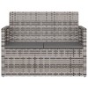 vidaXL Garden Bench Grey PE rattan, powder-coated steel Medium Durable - 4 of 4