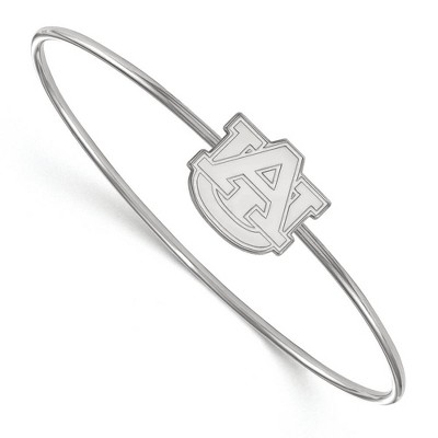 Black Bow Jewelry Sterling Silver Auburn Tigers NCAA Bangle Bracelet 7 Inch