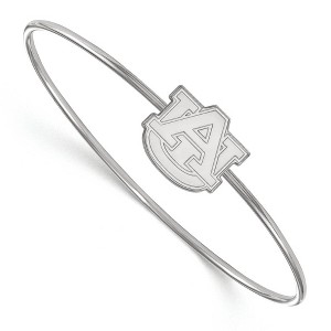 Black Bow Jewelry Sterling Silver Auburn Tigers NCAA Bangle Bracelet 7 Inch - 1 of 3