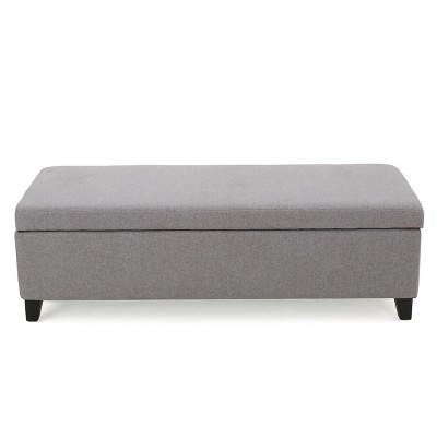 Gable Storage Ottoman - Light Gray - Christopher Knight Home