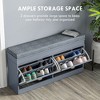 Modern Shoe Storage Bench, Entry Way Bench with Cushion, 2 Drawers, Storage Ottoman Bench, Holds 8 Pairs - 4 of 4