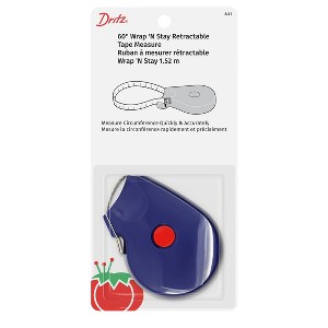 Dritz 60" Wrap 'N Stay Retractable Tape Measure: Sewing Tools, Body Measuring, 7.25" Length, 3.5" Width - 1 of 4