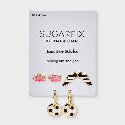 SUGARFIX by BaubleBar Just For Kicks Statement Earring Set 3pc - Gold - image 2