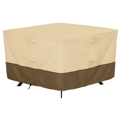 Veranda Large Square Patio Table Cover - Light Pebble - Classic Accessories