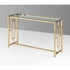 Best Master Furniture,Stainless Steel and Glass Console Table - 2 of 2