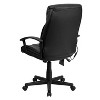 Massaging Executive Swivel Office Chair Black Leather- Flash Furniture - image 3 of 4