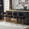 NicBex Set of 2 Bar Stools for Kitchen Island,Modern Counter Bar Stools with Metal base,Bar Chairs for Dining Rooms,Kitchens - 2 of 4