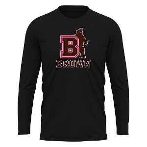 Brown University Adult Sport Long Sleeve Shirt Primary Logo, Athletic Heather - 1 of 4