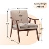 Lyngins Modern Velvet Accent Chair with Rubber Wood Frame, Wingback Chair with Extra-Thick Backrest, Living Room Chair, Lounge Chair Indoor - 4 of 4