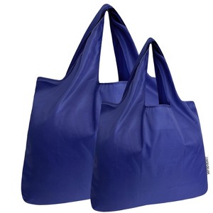 Wrapables Large & Small Foldable Tote Nylon Reusable Grocery Bags, Set of 2 - 1 of 4