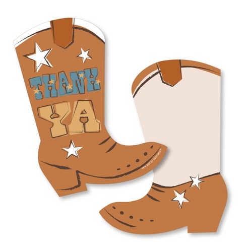 My First Rodeo - Shaped Thank You Cards - Little Cowboy 1st Birthday ...