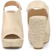 Perphy Women's Slingback Platform Heels Espadrille Wedges Sandals - 2 of 4