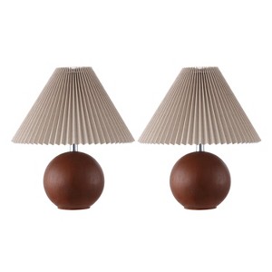 Rory 17.25" Table Lamp (Set of 2) - TBL4629 - Dark Walnut - Safavieh - 1 of 4