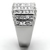 Slickblue Women's Stainless Steel Ring, Polished No Plating, Clear Crystal Detail, Pave Style, Sizes 5-11 - 4 of 4