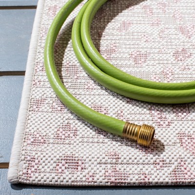 Ivory Courtyard Bliss 24" Indoor/Outdoor Easy-Care Area Rug