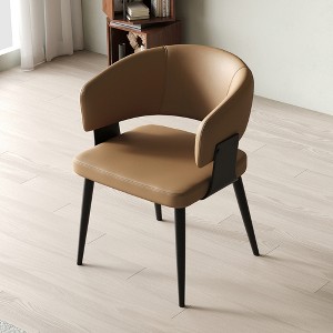 Luck Live Set of 2 Upholstered Dining Chairs with Metal Feet, Soft Padded Seat & Back, Stylish Accent Chairs for Home Office & Kitchen - 1 of 4